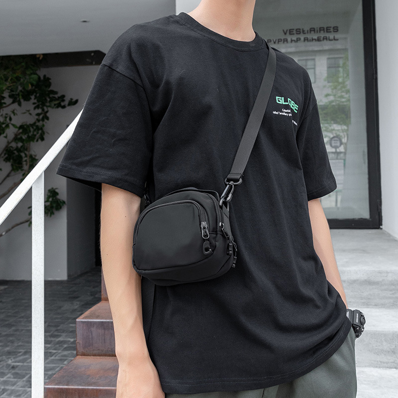 13087428.男士单肩斜挎包轻便潮牌休闲男包小包随身运动小背包迷你手机包