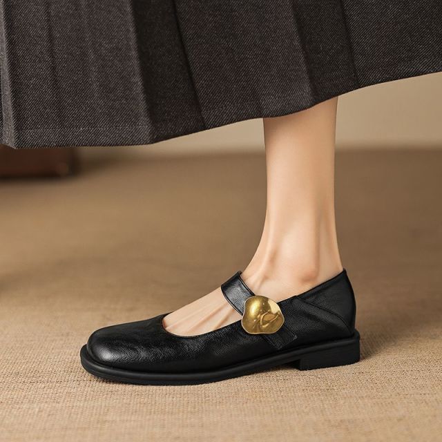 13233798.时尚潮流优雅百搭 平跟 玛丽珍鞋 女