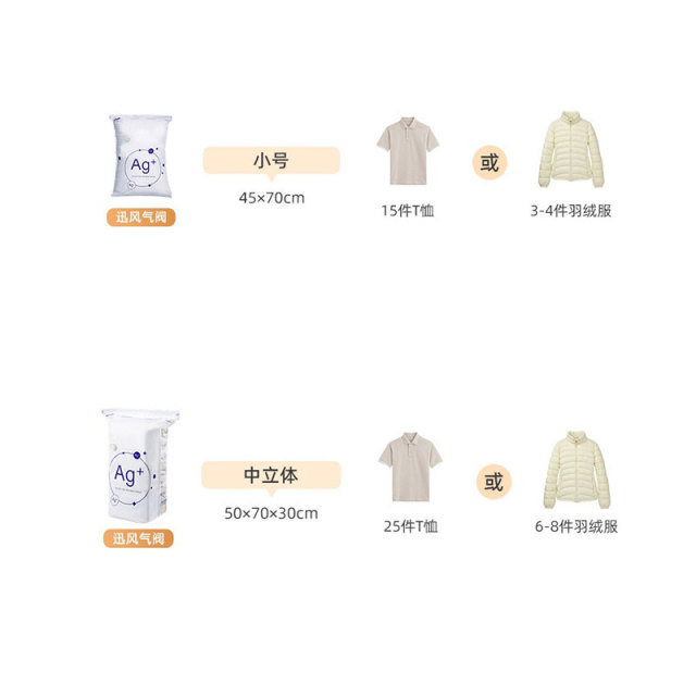 12684921.限时秒杀 太力抗菌收纳袋免抽气真空压缩袋装棉被子衣物棉服羽绒收纳袋子