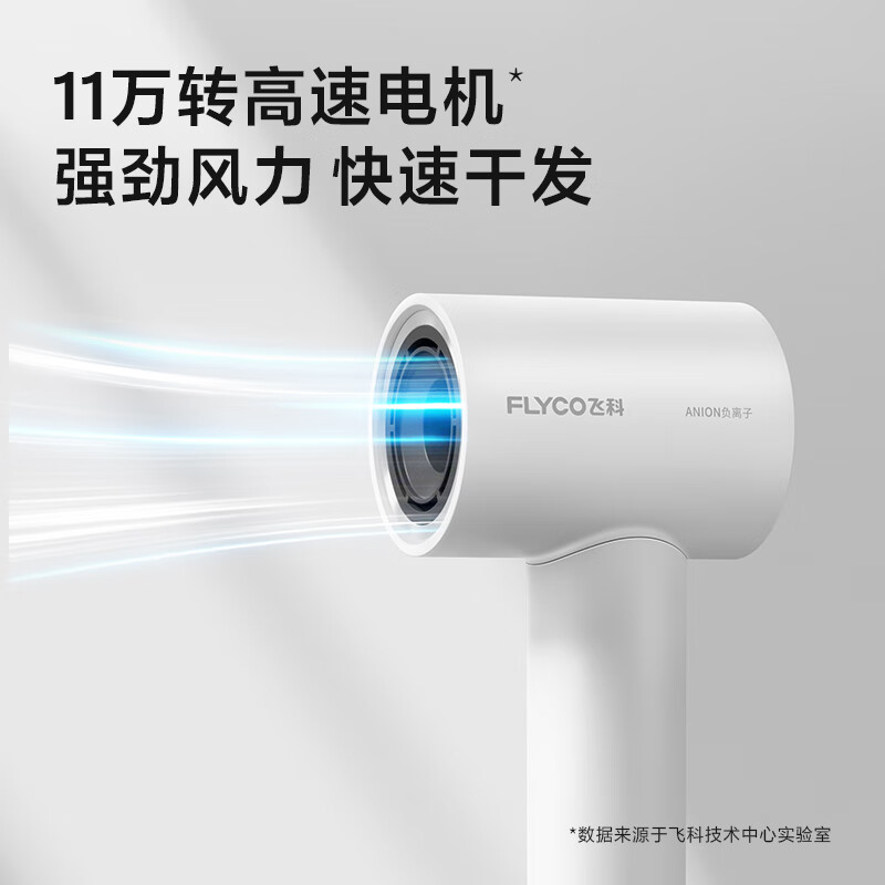 11800337.飞科(FLYCO)高速电吹风机送女生节日礼物家用宿舍便携速干降噪负离子护发大风力吹风筒FH6370