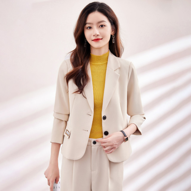 10179255.【上衣+裤子】罗蒙女士套装商务通勤时尚干练简约大气西服两件套女