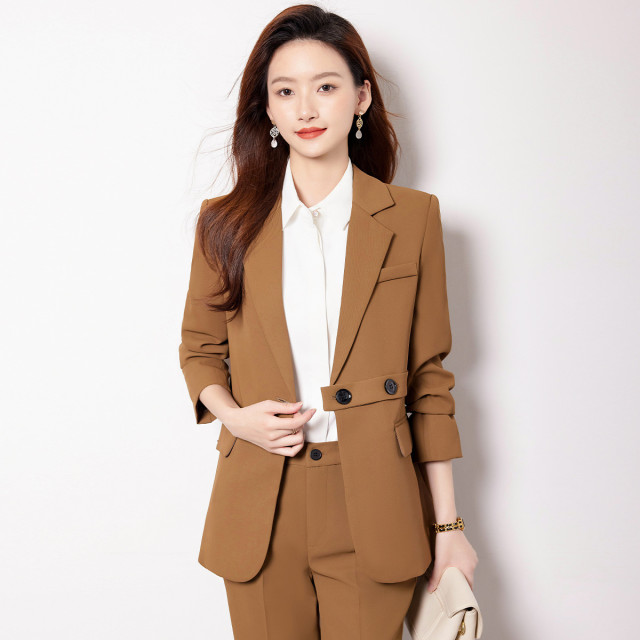 10179749.【上衣+裤子】罗蒙两件套女商务通勤面试工作女士套装西服套装