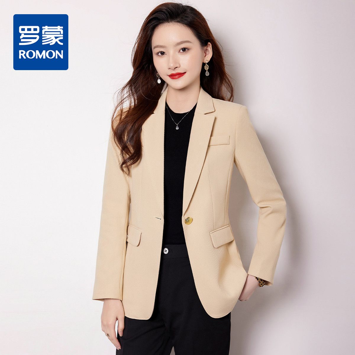 10180101.【商务职业】罗蒙女士西服精致有型干练利落百搭小西服外套女