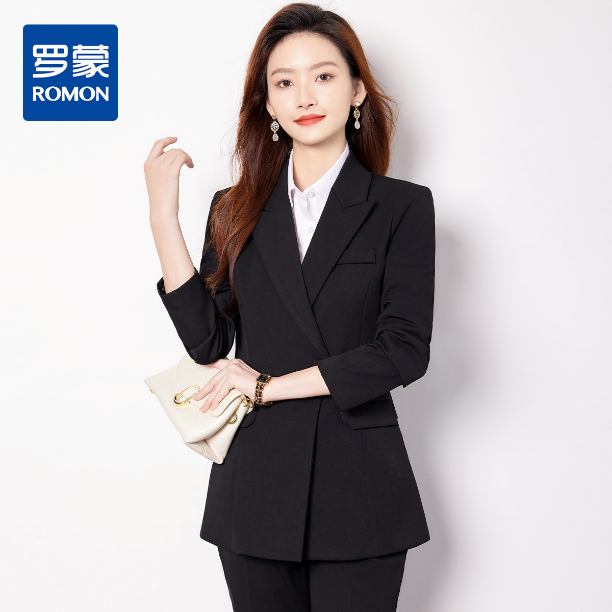 10179733.【上衣+裤子】罗蒙女士职业套装商务休闲时尚有型西装两件套女