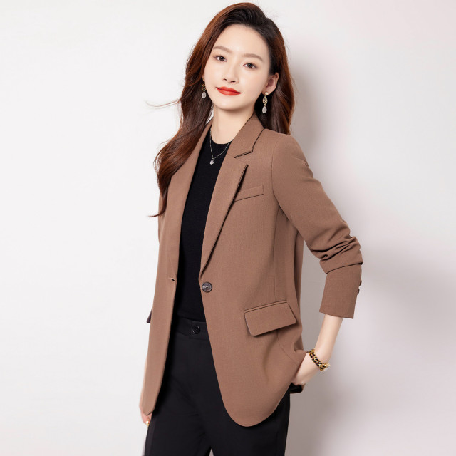 10180020.【商务职业】罗蒙女士西服外套女韩版直筒休闲宽松时尚气质小西服上衣