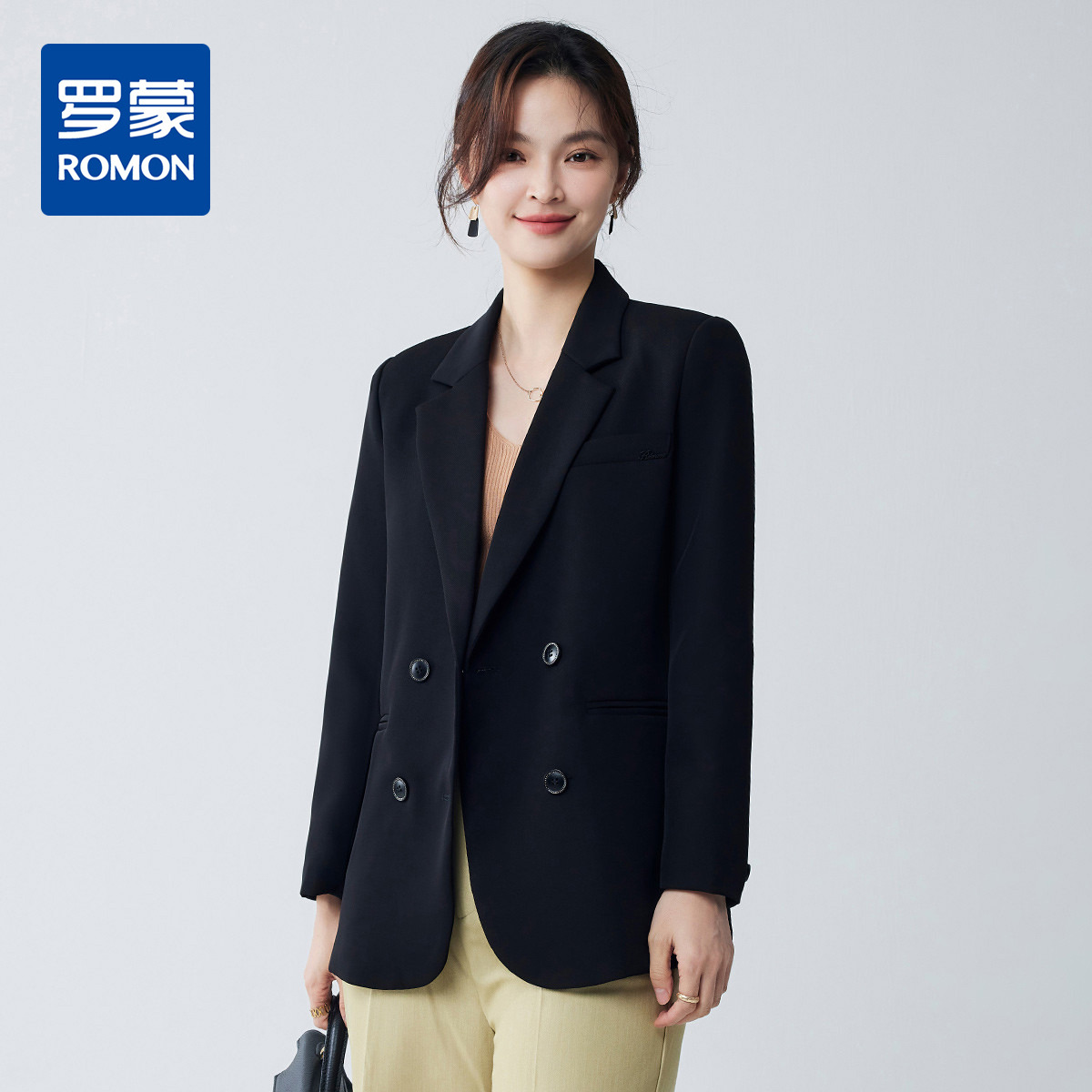 10179434.【简约精致】罗蒙春秋款女士西服职场通勤大众简约日常百搭西服外套女