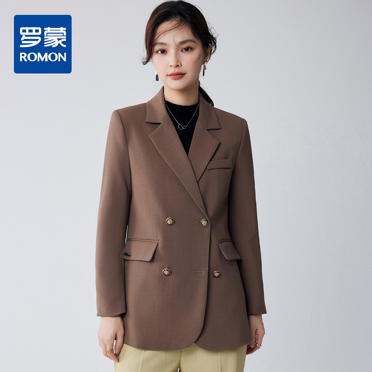 10179651.【简约百搭】罗蒙春秋款女式西服大众日常职场通勤休闲西服外套女