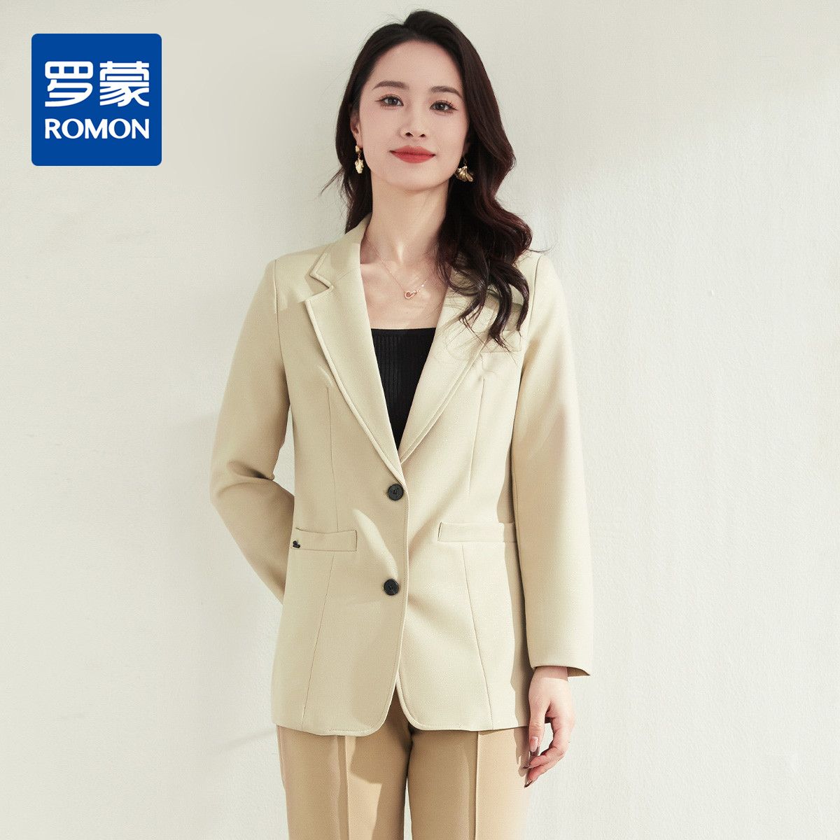 10213934.【简约大方】罗蒙女士西服商务通勤时尚有型干练大气西服外套女