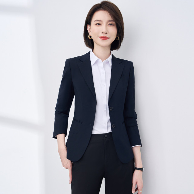 10218269.罗蒙西装外套女正装商务通勤单西装外套韩版修身小西装女