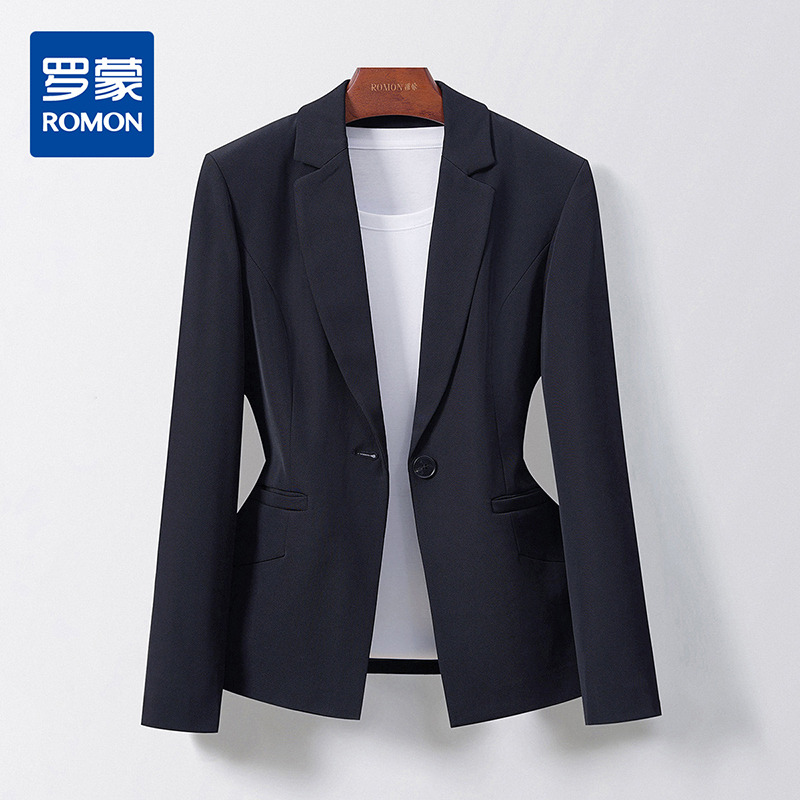 10480553.【大众休闲】罗蒙女士西服商务通勤舒适日常职业上衣西服外套女