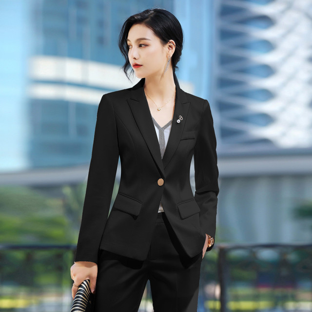10833748.罗蒙女士休闲西装外套新款时尚一粒扣商务休闲OL通勤单西服