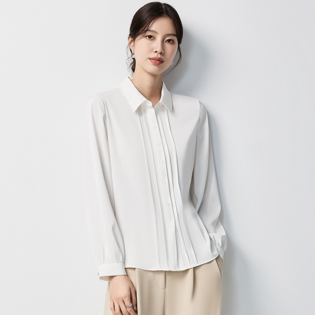10889484.【简约大方&舒适微弹】罗蒙女士长袖衬衫百搭舒适时尚有型衬衣女