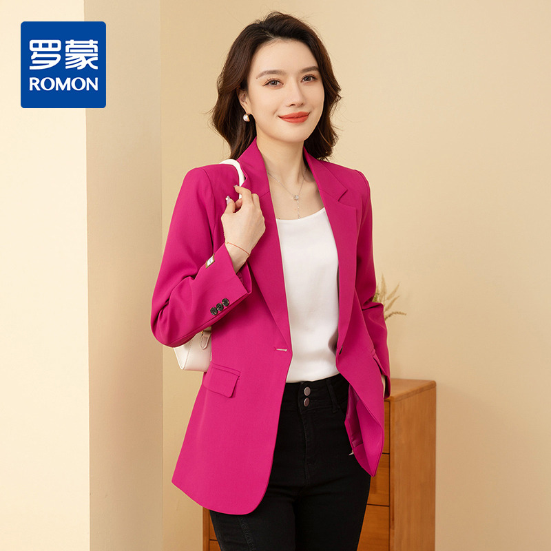 10923251.【商务休闲】罗蒙女士西服精致干练百搭有型三色可选长袖单西女