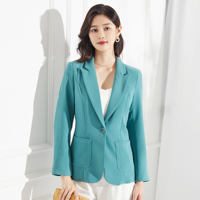 11154863.【一粒扣】罗蒙女士西装外套商务通勤修身显瘦女西服外套女