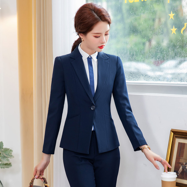 11358969.【上衣+裤子】罗蒙西服套装女士时尚修身显瘦商务休闲职业通勤女西装