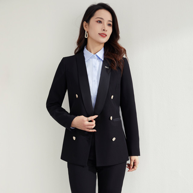 11389359.【上衣+裤子】罗蒙秋季女士套装时尚简约通勤日常西服套装两件套女