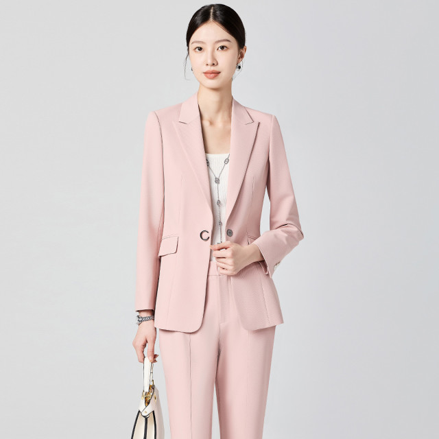 13363205.【西服+西裤】罗蒙女士套装商务通勤一粒扣时尚职场套装两件套女