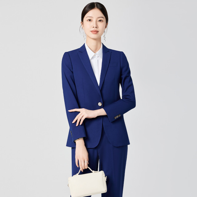 13365430.【上衣+裤子】罗蒙女士套装工作面试通勤简约大气职业装两件套女