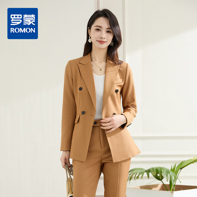 13366885.【上衣+裤子】罗蒙女士套装两件套时尚商务气质干练百搭日常西装女