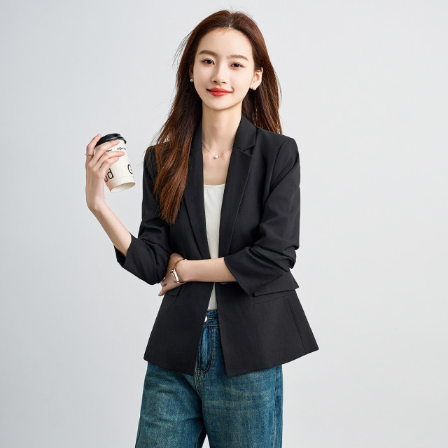 13372966.罗蒙女士西服上装易打理简约大方气质商务职场百搭日常西服外套