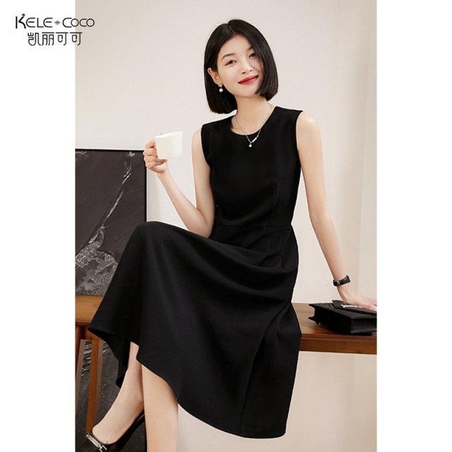 13732228.kele coco【醋酸小黑裙】优雅经典赫本风醋酸连衣裙