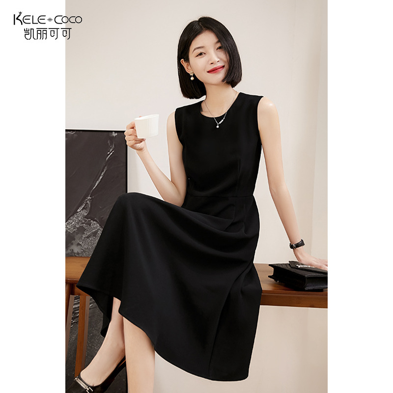 13732228.kele coco【醋酸小黑裙】优雅经典赫本风醋酸连衣裙