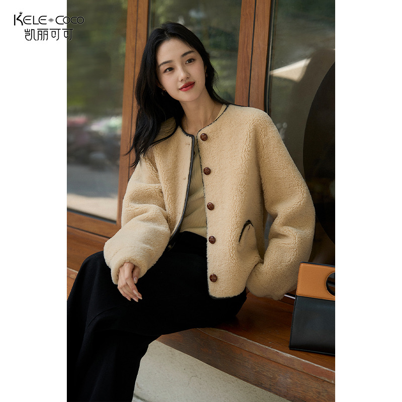 13732675.kele coco【直降秒杀】“奢软皮草”100%羊毛慵懒大衣