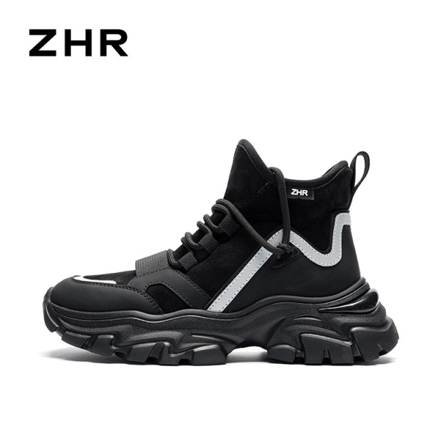 12732168.ZHR超飒圆头套脚厚底加绒棉鞋【一脚蹬】