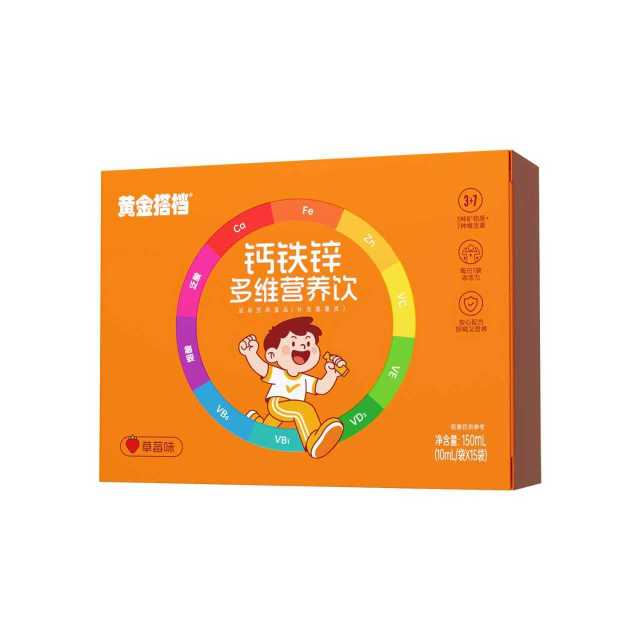 12755303.黄金搭档钙铁锌多维营养饮10ml*15袋/盒