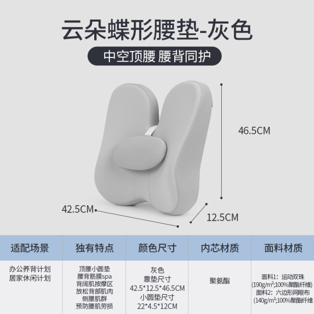 12232552.JAGO-佳奥云朵快回弹记忆棉蝶形靠垫