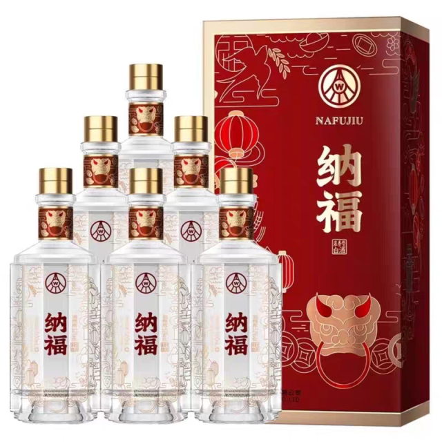 13224765.五粮液股份纳福·吉祥咖52度浓香白酒500ml*6瓶