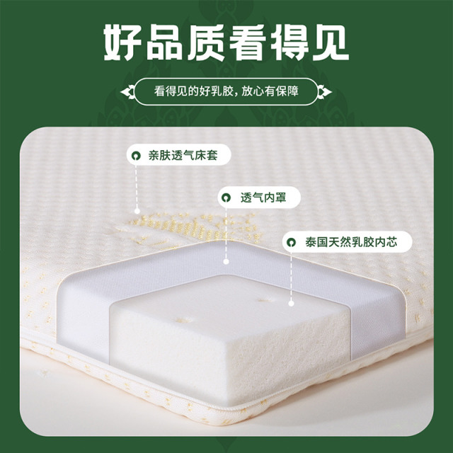 12429421.TAIHI泰嗨宿舍适用乳胶抑菌透气学生床垫190*90*3 / 190*90*5cm