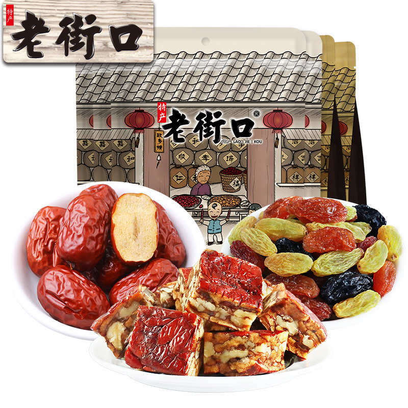 12687706.老街口-枣仁派三色葡萄干灰枣1520g