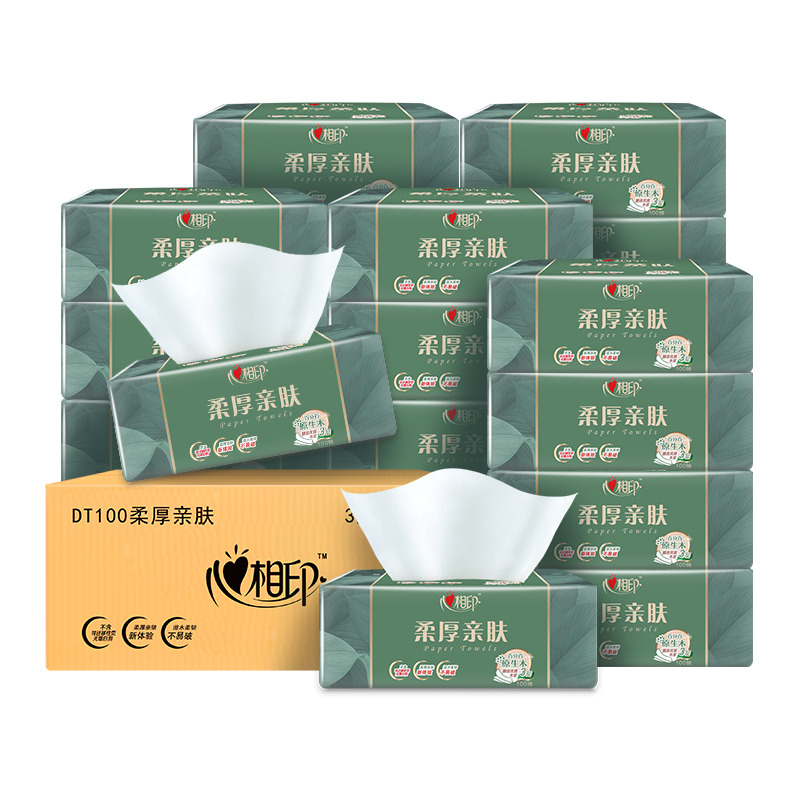 12282772.心相印柔厚亲肤抽纸三层100抽18包
