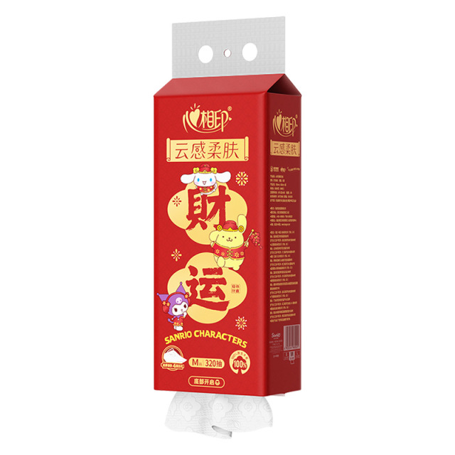 13069374.心相印三丽鸥联名新春4层加厚悬挂抽纸