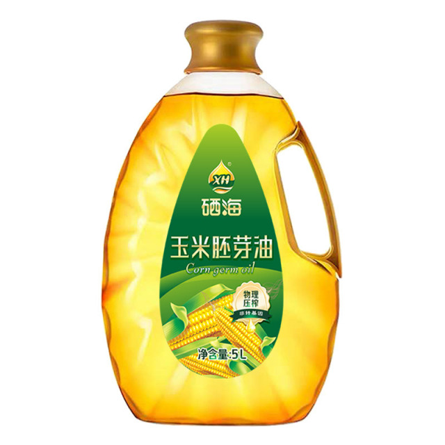 12687060.【匠心品质】硒海鲜胚即榨玉米胚芽油5L*1桶 非转基因压榨一级健康家用食用油