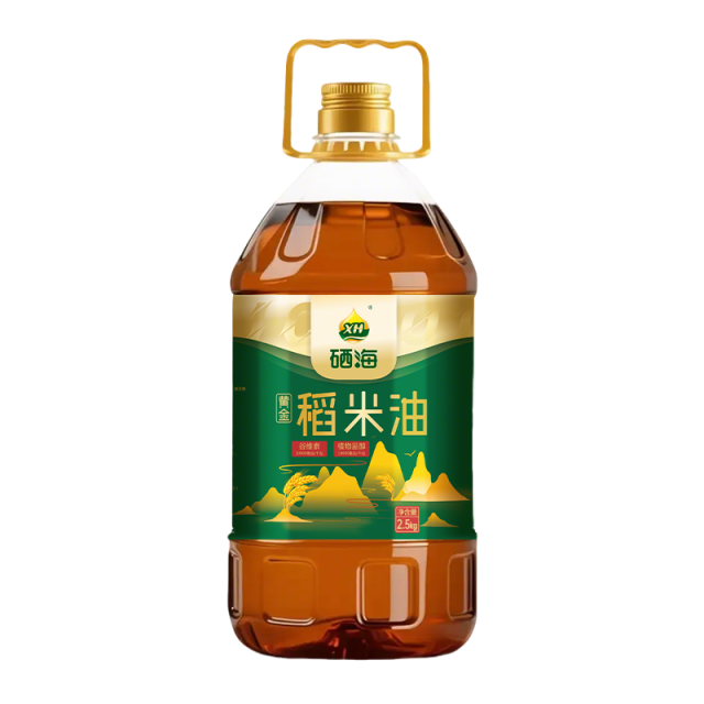 12687093.【限时直降】硒海黄金稻米油5斤 家用大桶补充谷维素植物甾醇 清淡不油腻谷物营养食用油