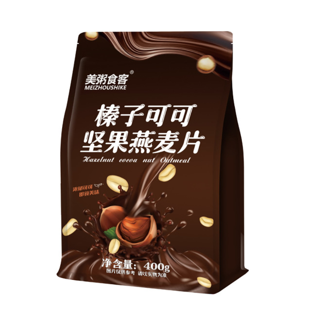 13003688.【全场任选3件】美粥食客榛子可可坚果烘焙燕麦片400g/袋