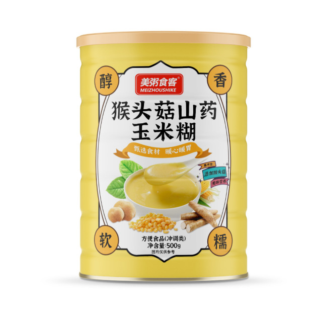 13005242.【全场任选3件】美粥食客猴头菇山药玉米糊铁罐装500g/罐