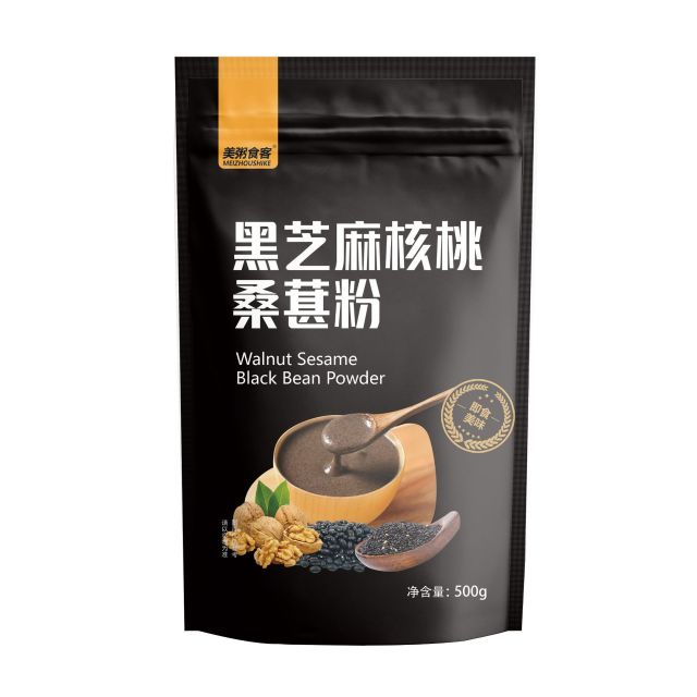 13005979.【全场任选3件】美粥食客黑芝麻核桃桑葚粉黑豆粉芝麻糊500g/袋