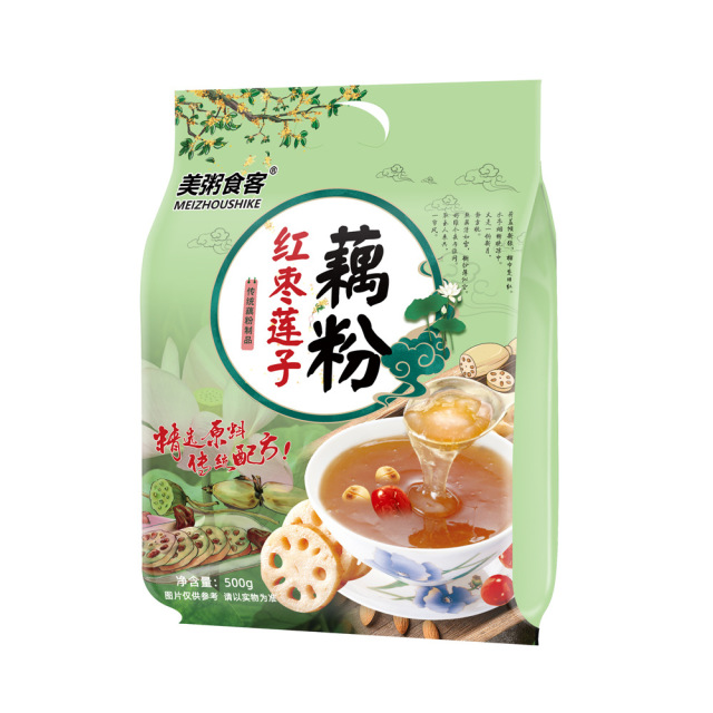 13007419.【全场任选3件】美粥食客红枣莲子藕粉羹500g/袋