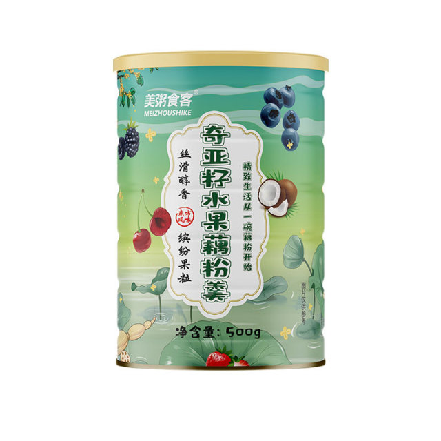 13006137.【全场任选3件】美粥食客奇亚籽水果藕粉500g/罐