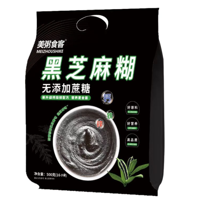 13007639.【全场任选3件】美粥食客黑芝麻糊无蔗糖500g/袋