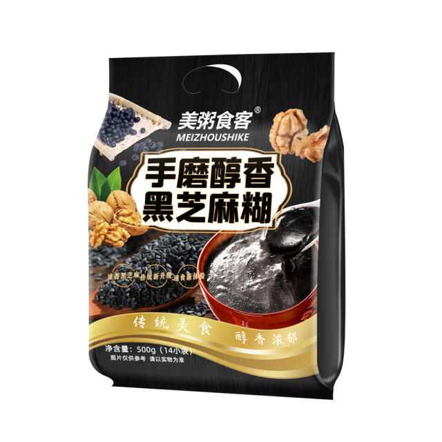 13007432.【全场任选3件】美粥食客手磨醇香黑芝麻糊500g/袋