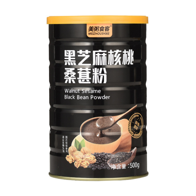 13005995.【全场任选3件】美粥黑芝麻核桃桑葚粉芝麻糊500g/罐