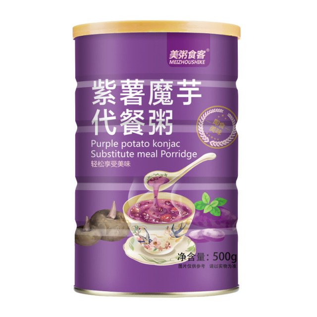 13033082.【到手2罐】美粥食客紫薯魔芋代餐粥500g/罐