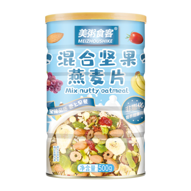13030891.【到手3罐】美粥食客混合坚果燕麦片500g/罐