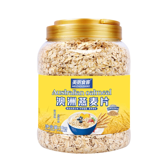 13031169.【到手2罐】美粥食客澳洲燕麦片牛奶伴侣早餐1kg/罐