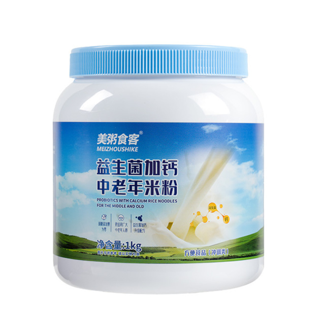 13079376.【到手2罐】美粥食客益生菌加钙中老年米粉1kg/罐