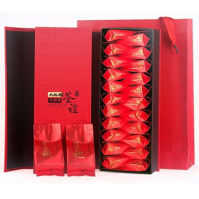 13199838.红茶茶叶 大红袍 礼盒装 节日送礼包邮【22包规格,2盒配一个礼袋】